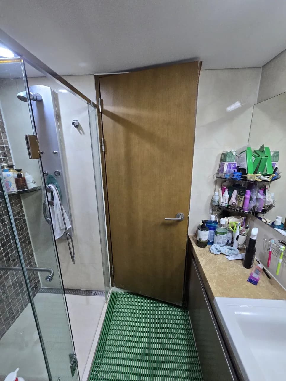 강남 오래된 욕실나무문 해체 화장실ABS 작업 과정
