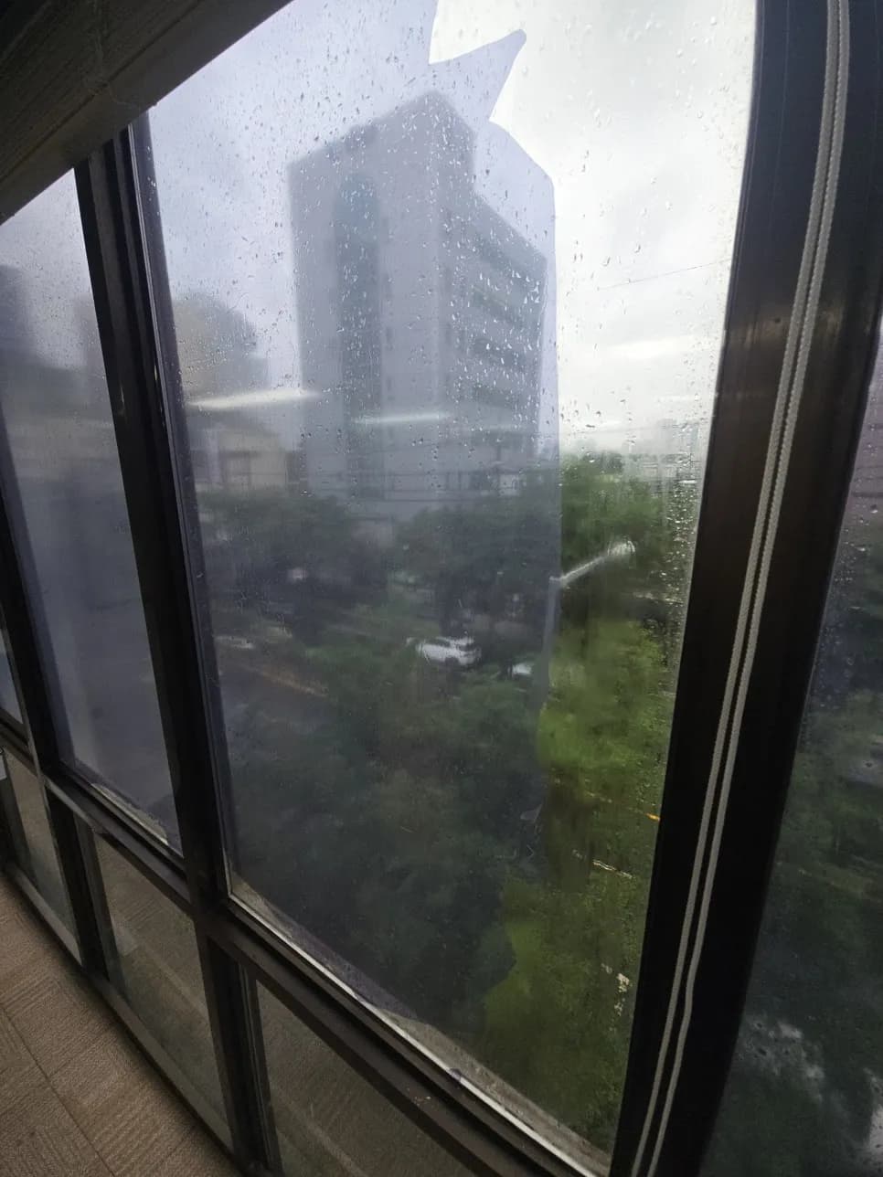 사무실창문 필름 제거 작업 과정