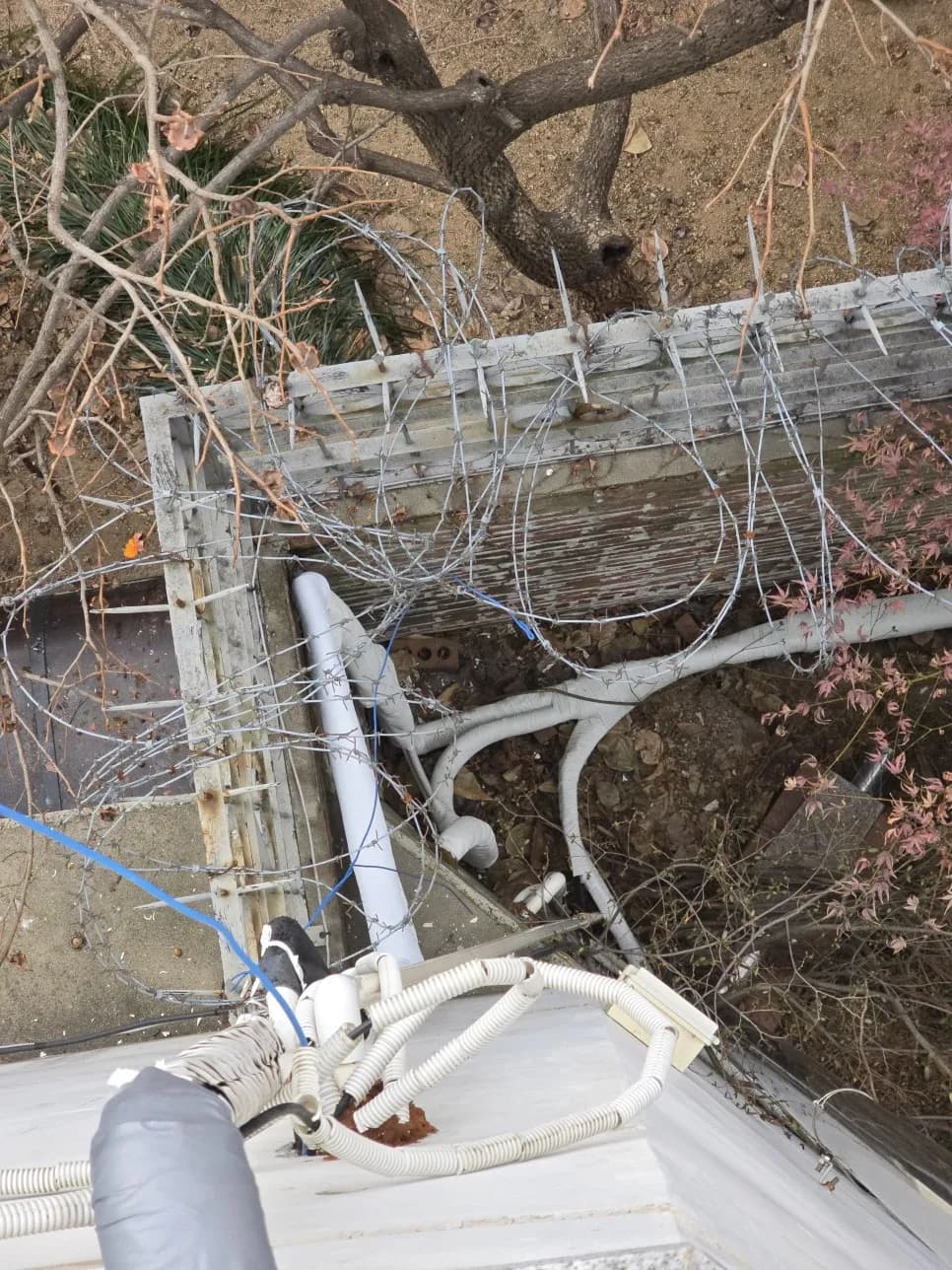대형냉난방기실외기배관 테이핑 — 시공 후