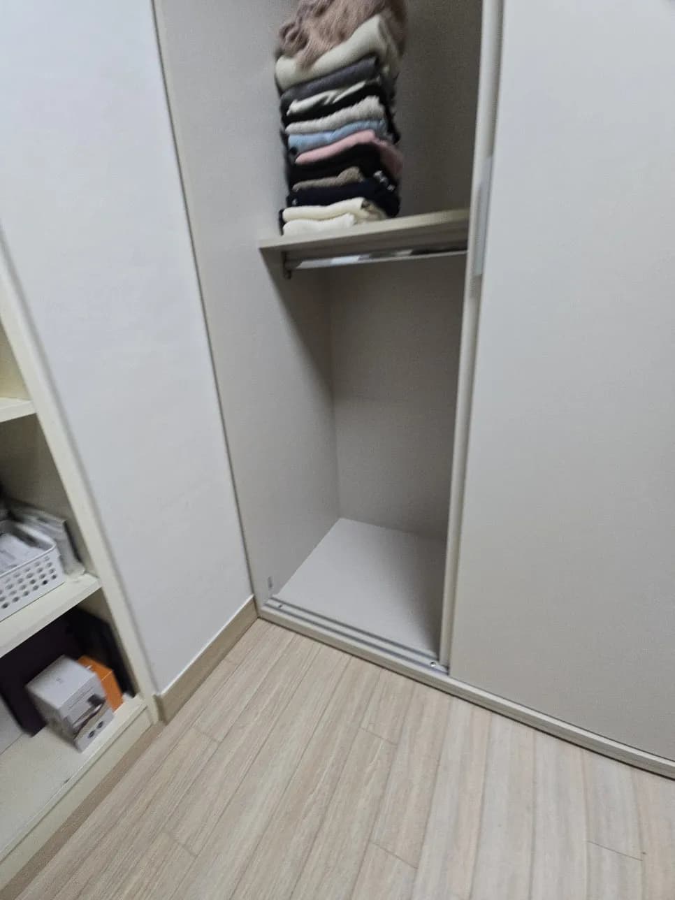 옷장수납선반 작업 과정
