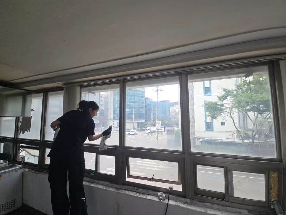 상가가게창문 작업 과정