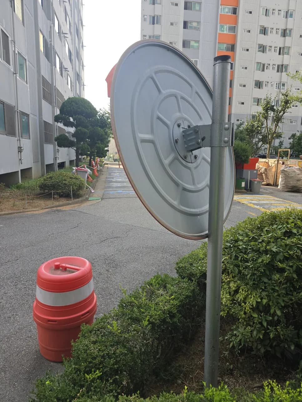 야외코너반사경설치 작업 과정
