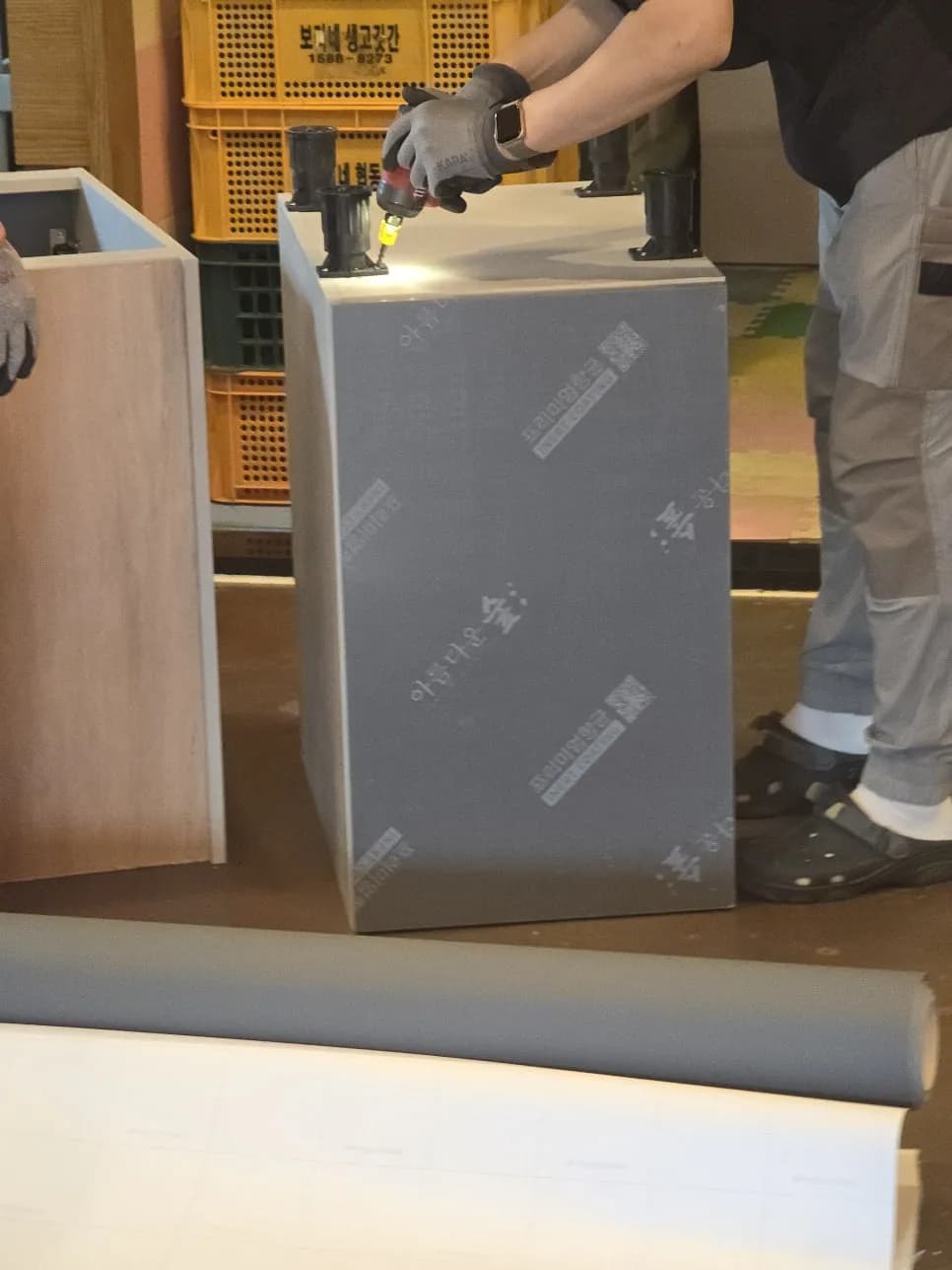음식점식당하부장맞춤설치전문 업체 작업 과정