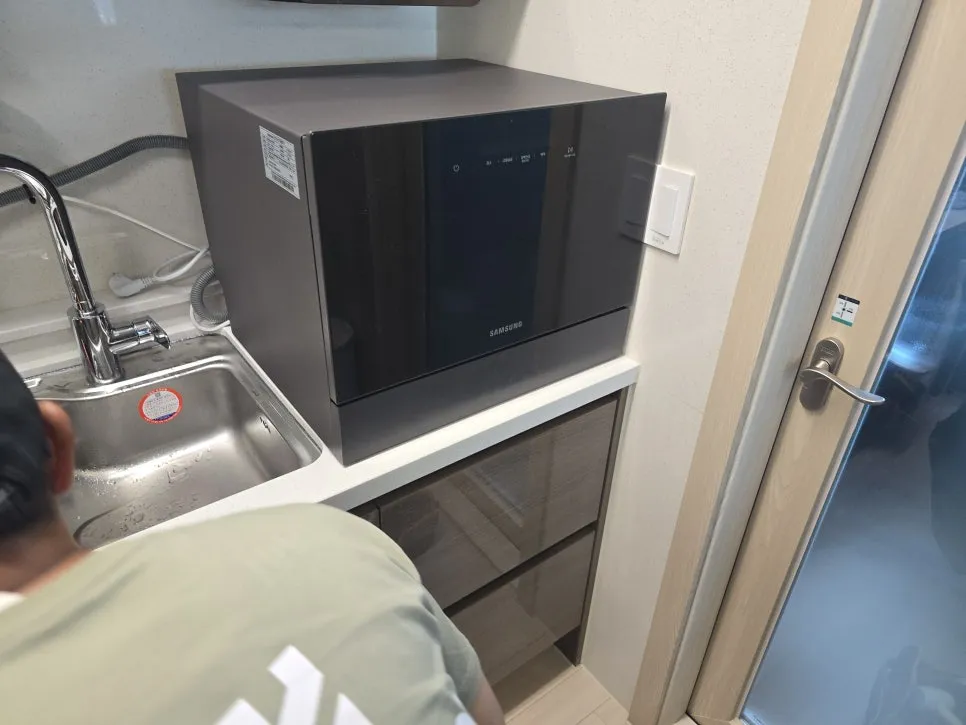 식기세척기무타공설치 작업 과정