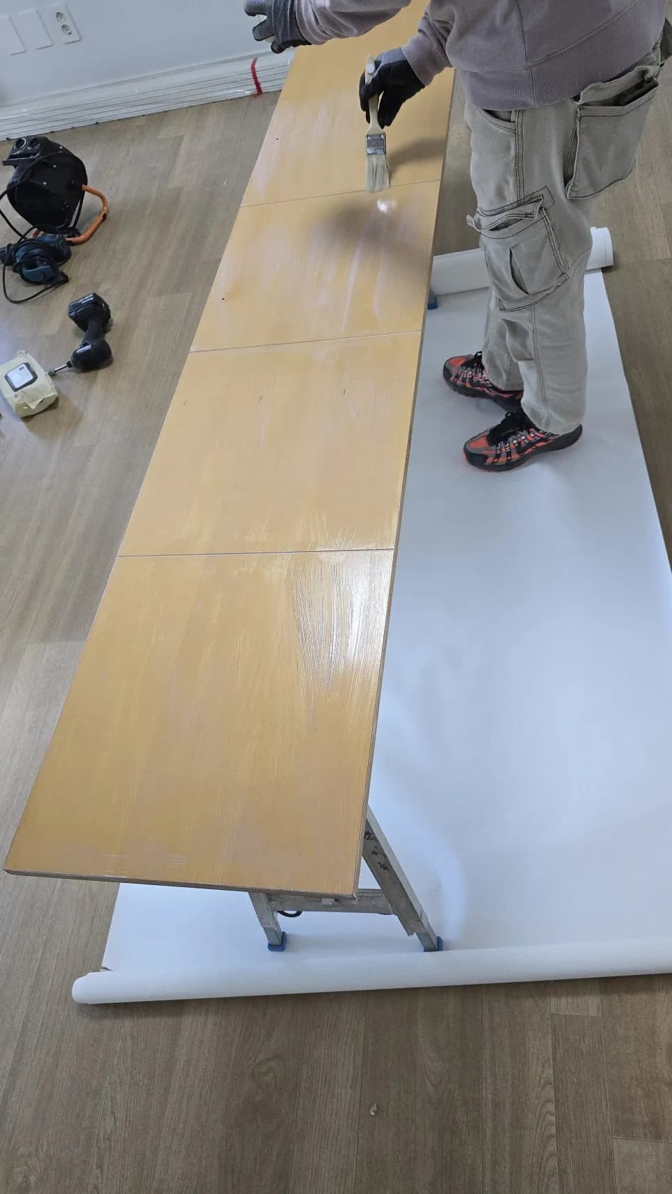 수납장나무문 작업 과정