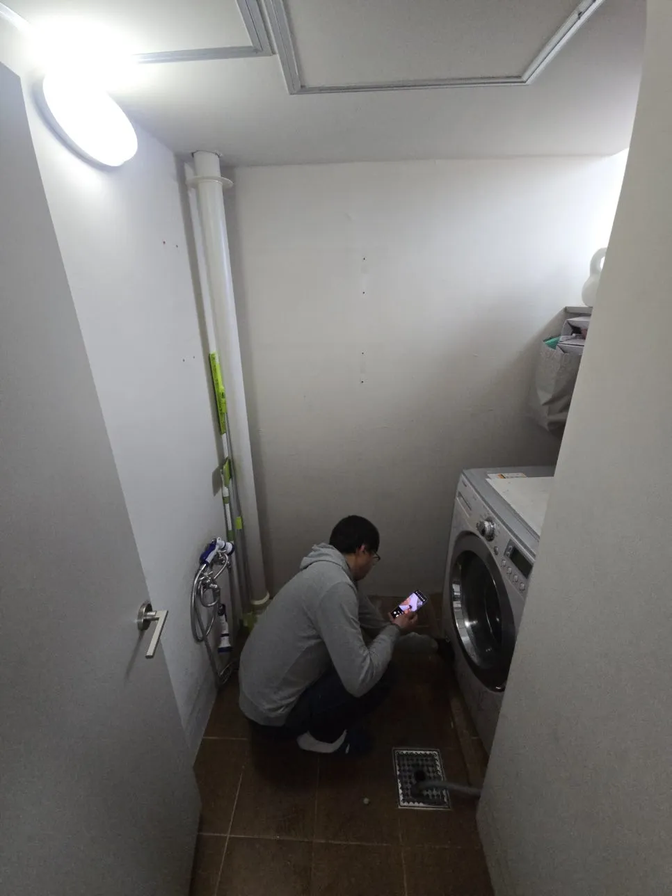 세탁기건조기랙 작업 과정