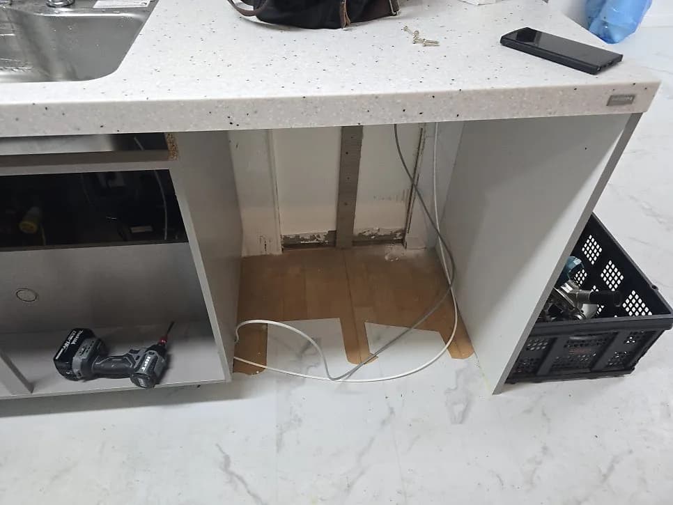 식기세척기 남는 자리 틈새장 짜서 넣 작업 과정