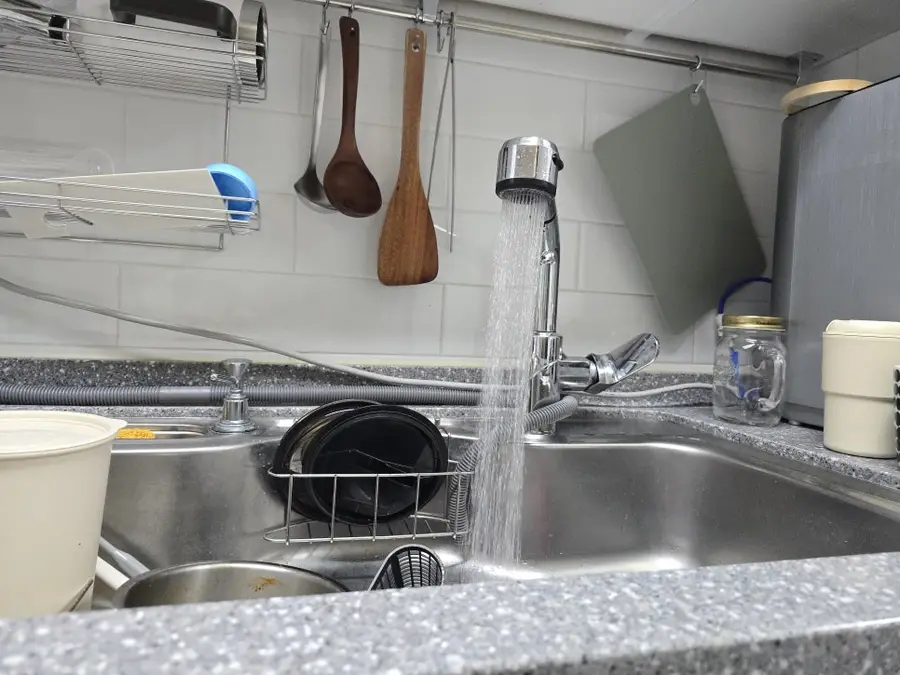 식기세척기직배수길게연결 용산구 아파트 — 시공 후